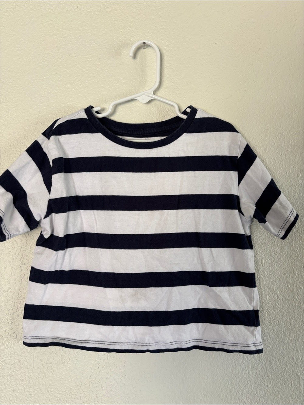 Striped Navy and White Short Sleeve Tee for Kids